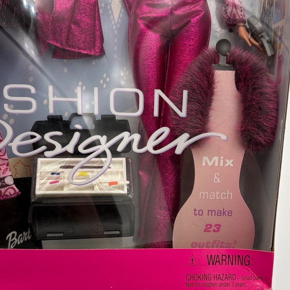 Barbie Doll Lots of Clothes Fashion Designer metallic Pink Ensemble shiny pants - Picture 3 of 12